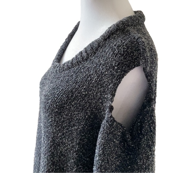 Venus Cold Shoulder Metallic Sweater - Picture 3 of 14